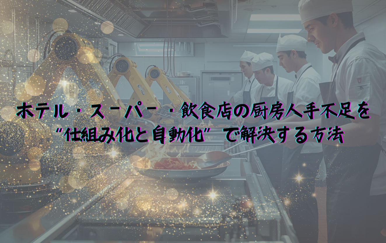 ホテル・スーパー・飲食店の厨房人手不足を“仕組み化と自動化”で解決する方法